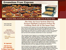 Tablet Screenshot of greaselessfryerexpress.com